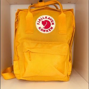 Fjallraven Kanken mini backpack in yellow